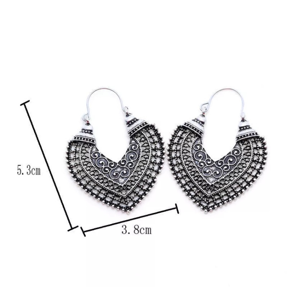 🔴Bohemian Engraved Boho Earrings - Picture 2 of 3
